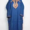 Blue Raffal Wool Nailah Pheran with Curve Naal Hand Sozni and Tilla Work