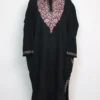 Black Mehreen Pheran Raffal Wool Paper Machie & Hand Sozni Work