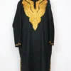 Zeenat Raffal Wool Black Pheran with Hand Aari Work