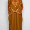 Shifa Kashmir Pheran Mustard Cashmilon Wool Sleeve Jaal Aari Embroidery