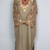 Kashmir Pheran Beige Cashmilon Wool Sleeve Jaal Aari Embroidery Shifa