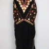 Shifa Pheran Dress Black Cashmilon Wool Sleeve Jaal Aari Work