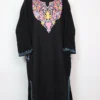Safa Black Aari Embroidered Pheran in Cashmilon Wool