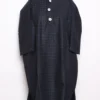 Kashmiri Tariq Navy Blue Check Pheran in Tweed Wool