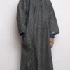 Kashmiri Grey Lakeer Pheran Rehan Tweed Wool