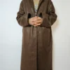 Dark Brown Plain Men Gown Kashmiri Tweed | Bathrobe for Winter