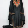 Sabeen Black 3pc Pheran Set in Velvet with Aari Embroidery