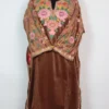 Sleeve Aari Work Brown Pheran in Velvet Chahat