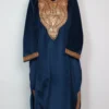 Rukhsan Kashmiri Dark Blue Velvet Pheran in Botte Tilla Work