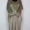 Rahat Loose Grey Sozni Work Velvet Pheran