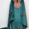 Loose 3pc Pheran Set in Green Velvet with Zari Tilla Embroidery Faryah