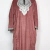 Kashmiri Maroon Velvet Loose Pheran with Iqra Zari Tilla Work