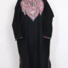 Black Cashmilon Wool Pheran Nadiya with Aari Work