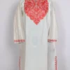 Sana White Cashmilon Wool Pheran with Aari Work