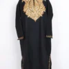 Cashmilon Wool Pheran Black Arooj with Aari Work