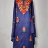 Cashmilon Wool 3pc Dark Blue Salwar Suit with Aari Embroidery Zainab