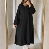 Sitara Black Plain Cashmilon Pheran