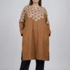 Feroza Kashmiri Original Poshish Tweed Tilla Work Brown Pheran | 100% Pure Wool
