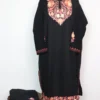 Inara Black Pheran 2pc Set in Cashmilon Wool with Aari Work