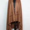 Hayat Rust Brown Kashmiri Mens Shawl Cashmilon Wool with Hand Sozni Embroidery