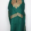 Raffal Wool Dark Green Pheran Maviya with Hand Sozni Tilla Work