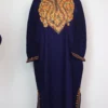Dark Blue Pheran with Aari Embroidery in Zimah Cashmilon Wool