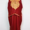 Mehr Pheran in Maroon with Aari Embroidery in Cashmilon Wool