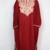 Maroon Roshay with Aari Embroidery in Cashmilon Wool
