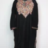 Cashmilon Wool Yashorah Black Pheran with Aari Embroidery