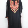 Woolen Black Yusra Long Kurti in Cashmilon with Aari Embroidery