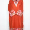 Rustic Copper Cashmilon Wool Pheran with Sleeve and Daman Aari Embroidery