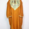 Mustard Cashmilon Wool Pheran with Aari Embroidery Gulraz