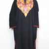 Cashmilon Wool Black Pheran Dress with Aari Embroidery Khumar