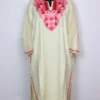 Embroidered Cream Pheran with Aari in Cashmilon Wool Buchpora