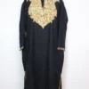 Black Pheran in Fikr Cashmilon Wool with Aari Embroidery