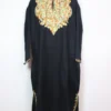 Cashmilon Wool Black Pheran with Aari Embroidery Eeman