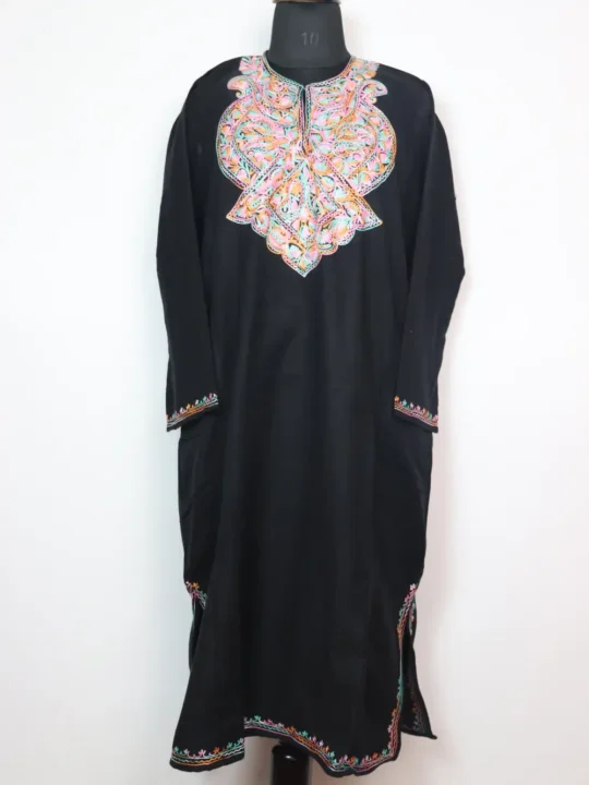 Silsila Cashmilon Wool Pheran with Aari Embroidery