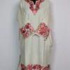 White Pheran in Cashmilon Wool Gulmarg with Aari Embroidery