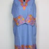 Sky Blue Woolen Pheran with Aari Work in Cashmilon Gulmarg