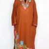 Rustic Copper Pheran Gulmarg in Cashmilon Wool with Aari Embroidery