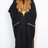 Woolen Pheran Black Anantnag in Cashmilon with Aari Embroidery