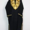 Black Pheran in Cashmilon Wool with Aari Work Anantnag