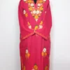 Pink Woolen Pheran Gurez in Cashmilon Wool with Booti Aari Embroidery