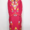 Pink Woolen Pheran Gurez with Booti Aari Embroidery in Cashmilon