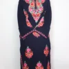 Midnight Blue Pheran in Cashmilon Wool Gurez with Booti Aari Embroidery