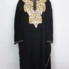 Black Pheran in Cashmilon Wool with Aari Embroidery Daniya