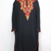 Malaika Black Pheran in Cashmilon Wool with Aari Embroidery