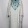 White Pheran with Aari Embroidery in Cashmilon Wool Zadibal