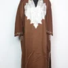 Nishat Coffee Brown Pheran in Cashmilon with Zari Embroidery