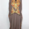 Cashmilon Wool Jabeen Beige Pheran with Sleeve Point Aari Embroidery